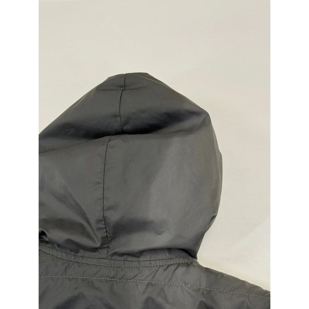 The North Face Boys Reversible Hooded Zip Up Jacket Green Gray Stripe Size‎ XS